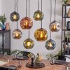 Ripoll Lampadario a sospensione, Lampada a sfera, Lampada a sospensione Blu, Cromo, Oro, Verde, Ramato, Grigio fumo, 8-Luci