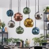 Ripoll Lampadario a sospensione, Lampada a sfera, Lampada a sospensione Blu, Cromo, Oro, Verde, Ramato, Grigio fumo, 8-Luci