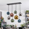 Ripoll Lampadario a sospensione, Lampada a sfera, Lampada a sospensione Blu, Cromo, Oro, Verde, Ramato, Grigio fumo, 8-Luci