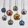 Ripoll Lampadario a sospensione, Lampada a sfera, Lampada a sospensione Blu, Cromo, Oro, Verde, Ramato, Grigio fumo, 8-Luci