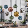 Ripoll Lampadario a sospensione, Lampada a sfera, Lampada a sospensione Blu, Cromo, Oro, Verde, Ramato, Grigio fumo, 8-Luci