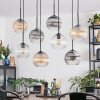 Koyoto Lampadario a sospensione, Lampada a sfera, Lampada a sospensione Ambrato, Chiaro, Grigio fumo, 8-Luci