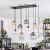 Koyoto Lampadario a sospensione, Lampada a sfera, Lampada a sospensione Ambrato, Chiaro, Grigio fumo, 8-Luci