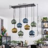 Koyoto Lampadario a sospensione, Lampada a sfera, Lampada a sospensione Blu, Oro, Verde, 8-Luci