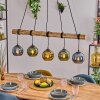 Koyoto Lampadario a sospensione, Lampada a sfera, Lampada a sospensione Écru, Nero, 5-Luci