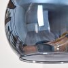 Koyoto Lampadario a sospensione, Lampada a sfera, Lampada a sospensione Écru, Nero, 5-Luci
