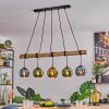 Koyoto Lampadario a sospensione, Lampada a sfera, Lampada a sospensione Écru, Nero, 5-Luci