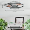 Hadel Plafoniera LED Aspetto del legno, Nero, 1-Luce
