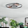 Hadel Plafoniera LED Aspetto del legno, Nero, 1-Luce