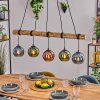 Koyoto Lampadario a sospensione, Lampada a sfera, Lampada a sospensione Écru, Nero, 5-Luci