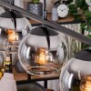 Koyoto Lampadario a sospensione, Lampada a sfera, Lampada a sospensione Cromo, Chiaro, Grigio fumo, 4-Luci