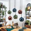 Ripoll Lampadario a sospensione, Lampada a sfera, Lampada a sospensione Blu, Verde, Ramato, 6-Luci