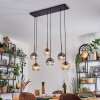 Ripoll Lampadario a sospensione, Lampada a sfera, Lampada a sospensione Ambrato, Chiaro, Grigio fumo, 6-Luci