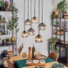 Ripoll Lampadario a sospensione, Lampada a sfera, Lampada a sospensione Ambrato, Chiaro, Grigio fumo, 6-Luci