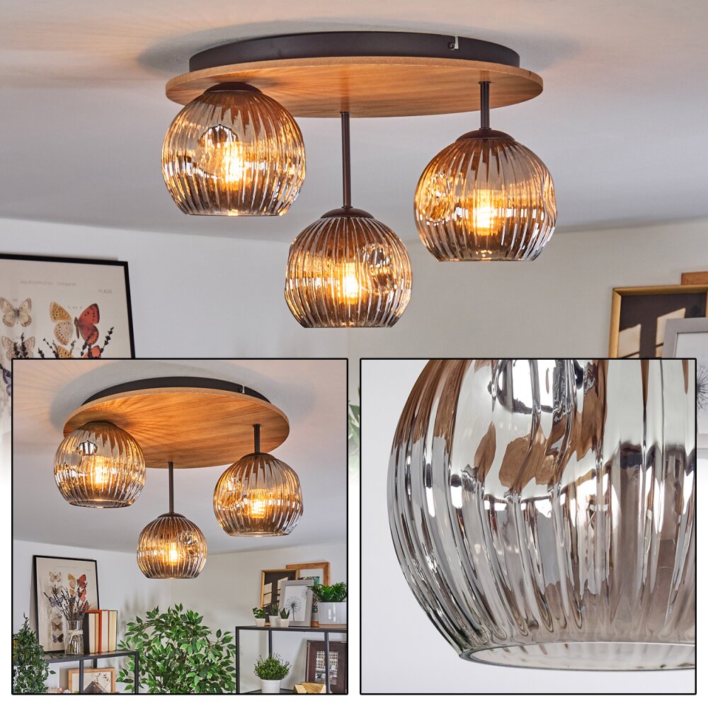 Ripoll Plafoniera, Lampada a sfera Écru, Nero, 3-Luci main product photo