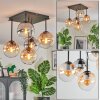 Gastor Plafoniera, Lampada a sfera Ambrato, Chiaro, Grigio fumo, 5-Luci