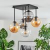 Gastor Plafoniera, Lampada a sfera Ambrato, Chiaro, Grigio fumo, 5-Luci