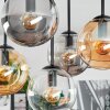 Gastor Plafoniera, Lampada a sfera Ambrato, Chiaro, Grigio fumo, 5-Luci