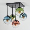Gastor Plafoniera, Lampada a sfera Blu, Verde, Chiaro, Ramato, 5-Luci
