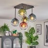 Gastor Plafoniera, Lampada a sfera Blu, Verde, Chiaro, Ramato, 5-Luci