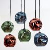 Ripoll Lampadario a sospensione, Lampada a sfera, Lampada a sospensione Blu, Verde, Ramato, 6-Luci