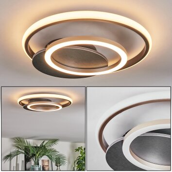 Lynor Plafoniera LED Antracite, Nero, 1-Luce