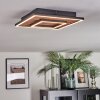 Meron Plafoniera LED Aspetto del legno, Nero, 1-Luce