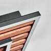 Meron Plafoniera LED Aspetto del legno, Nero, 1-Luce