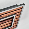 Meron Plafoniera LED Aspetto del legno, Nero, 1-Luce