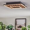 Meron Plafoniera LED Aspetto del legno, Nero, 1-Luce