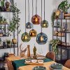 Ripoll Lampadario a sospensione, Lampada a sfera, Lampada a sospensione Blu, Oro, Verde, Ramato, 6-Luci