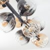 Koyoto Plafoniera, Lampada a sfera Ambrato, Chiaro, Grigio fumo, 10-Luci