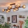 Koyoto Plafoniera, Lampada a sfera Ambrato, Chiaro, Grigio fumo, 10-Luci