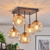 Koyoto Plafoniera, Lampada a sfera Ambrato, Chiaro, 5-Luci