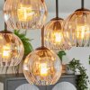 Koyoto Plafoniera, Lampada a sfera Ambrato, Chiaro, 5-Luci