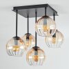 Koyoto Plafoniera, Lampada a sfera Ambrato, Chiaro, 5-Luci