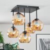Koyoto Plafoniera, Lampada a sfera Ambrato, 5-Luci
