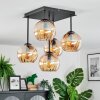 Koyoto Plafoniera, Lampada a sfera Ambrato, 5-Luci