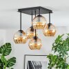 Koyoto Plafoniera, Lampada a sfera Ambrato, 5-Luci
