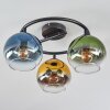 Koyoto Plafoniera, Lampada a sfera 37 cm Blu, Oro, Verde, Chiaro, 3-Luci