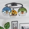 Koyoto Plafoniera, Lampada a sfera 37 cm Blu, Oro, Verde, Chiaro, 3-Luci