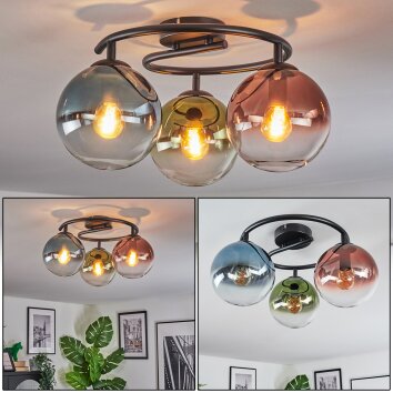 Gastor Plafoniera, Lampada a sfera 37 cm Blu, Verde, Chiaro, Ramato, 3-Luci Gastor Plafoniera, Lampada a sfera 37 cm Blu, Verde, Chiaro, Ramato, 3-Luci