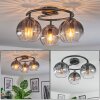 Koyoto Plafoniera, Lampada a sfera 37 cm Chiaro, Grigio fumo, 3-Luci