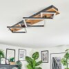 Cabanas Plafoniera LED Aspetto del legno, Nero, 1-Luce