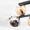 Koyoto Plafoniera, Lampada a sfera Ambrato, Cromo, Chiaro, Grigio fumo, 6-Luci