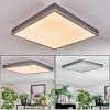 Salmi Plafoniera, Panel LED Grigio, Argento, 1-Luce