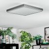 Salmi Plafoniera, Panel LED Grigio, Argento, 1-Luce