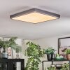 Salmi Plafoniera, Panel LED Grigio, Argento, 1-Luce
