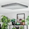 Salmi Plafoniera, Panel LED Grigio, Argento, 1-Luce