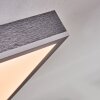 Salmi Plafoniera, Panel LED Grigio, Argento, 1-Luce, Telecomando